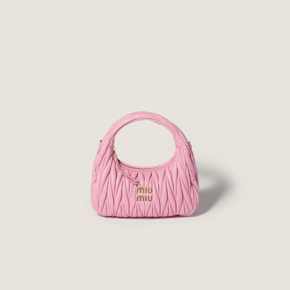 Miu Miu Wander Matelasse Nappa Leather Hobo Bag