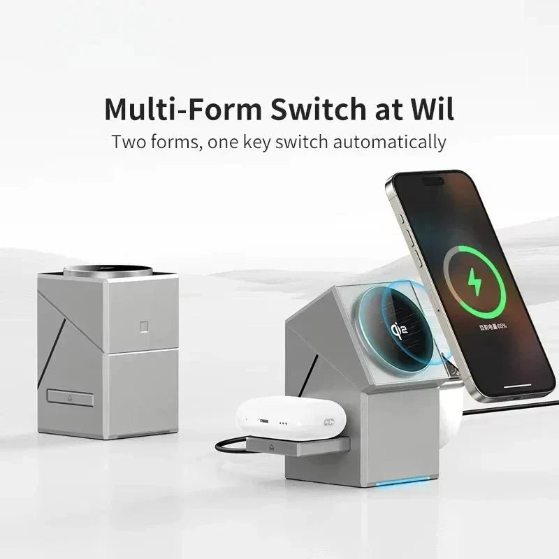 3-in-1 Qi2 Wireless Charger for iPhone, AirPods & iWatch