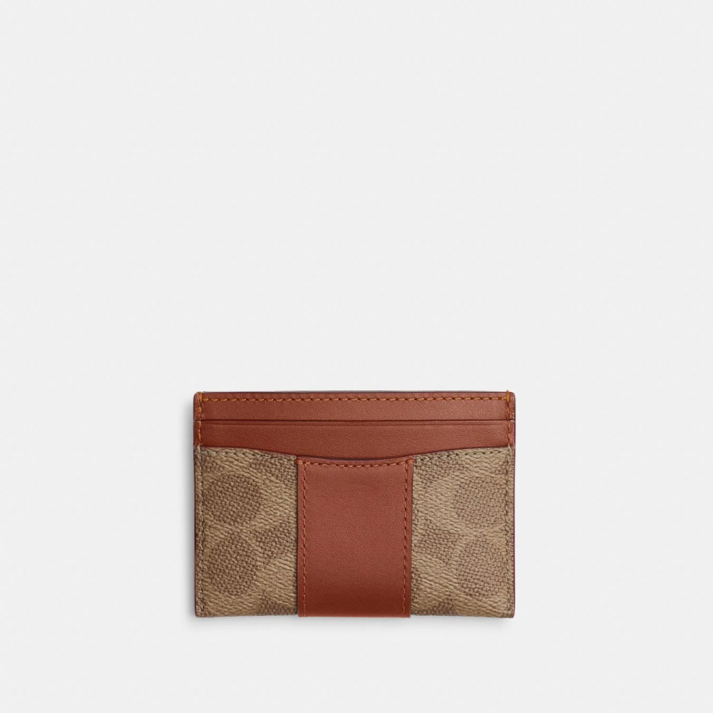 Coach Essential Card Case In Signature Jacquard