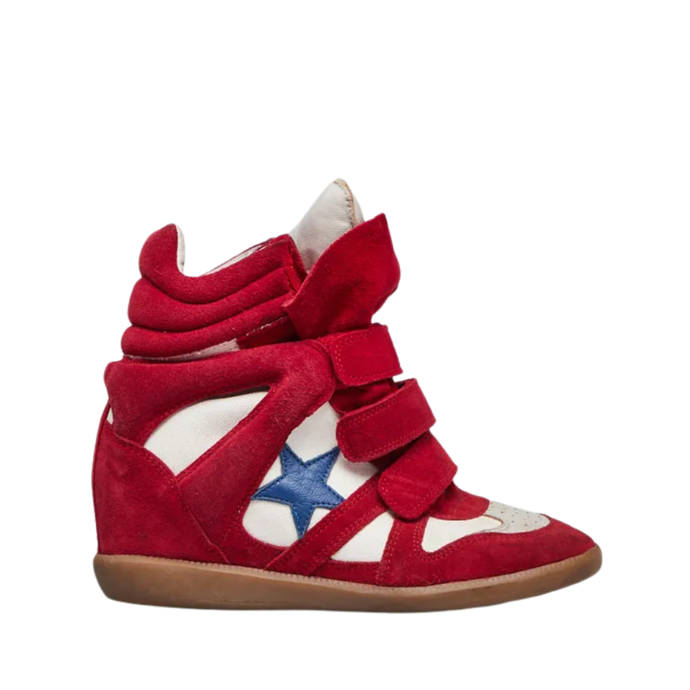 Isabel Marant Bekett Leather Wedge Sneakers