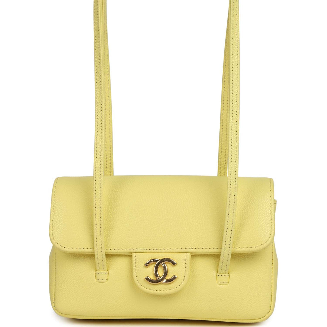 Chanel Preppy Coco Clutch - Light Yellow
