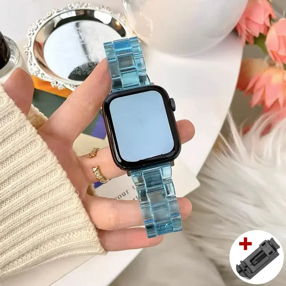 Resin Rainbow Strap for Apple Watch Series