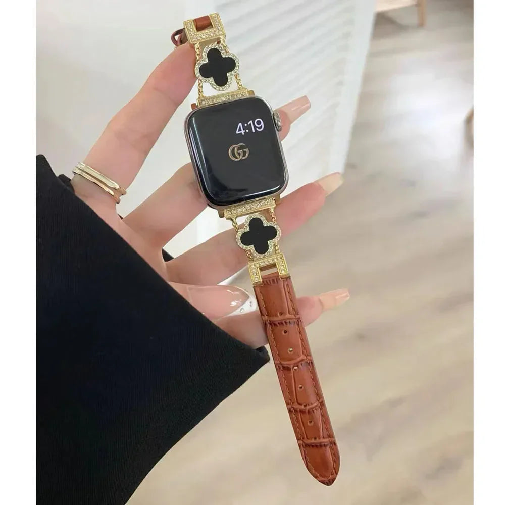 Metal Leather Strap for Apple Watch