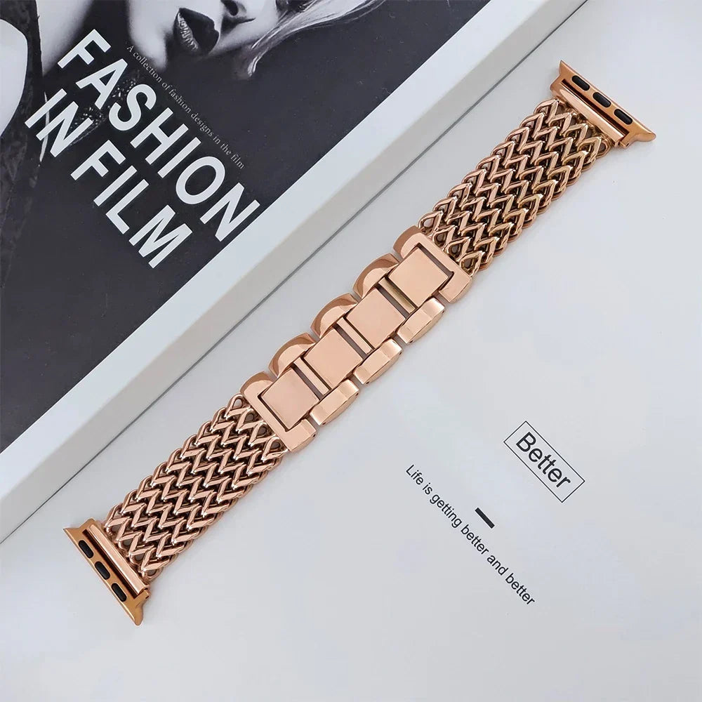 Braided Stainless Steel Strap For Apple Watch Series