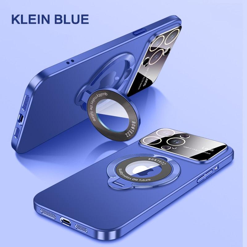 Large Window Folding Stand Holder Magsafe Case for iPhone