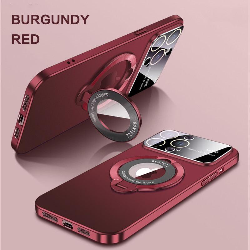 Large Window Folding Stand Holder Magsafe Case for iPhone