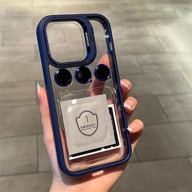 Metal Ring Lens Protector Phone Case for iPhone
