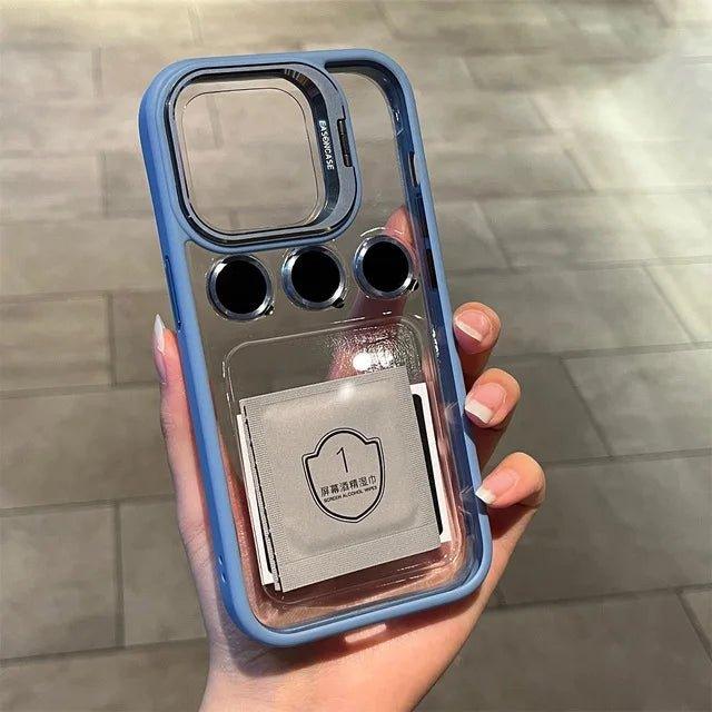Metal Ring Lens Protector Phone Case for iPhone