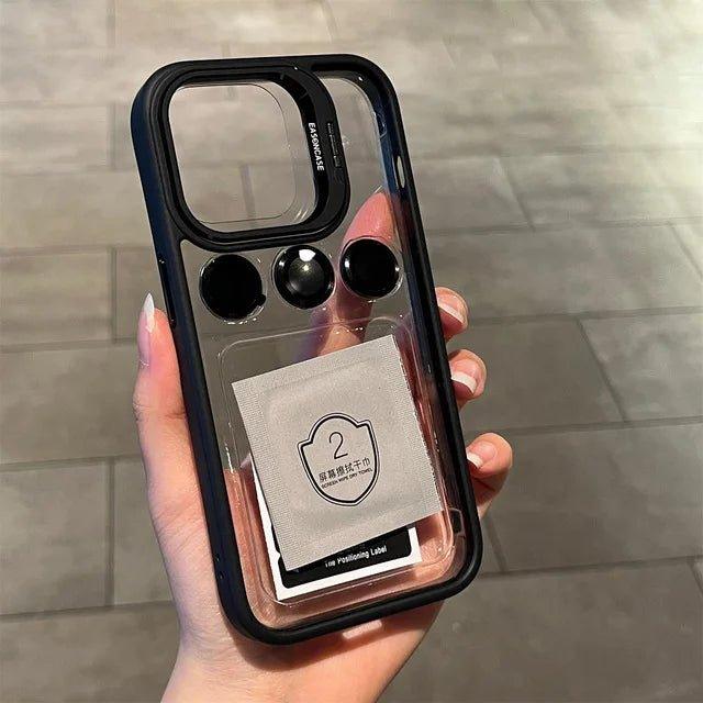 Metal Ring Lens Protector Phone Case for iPhone