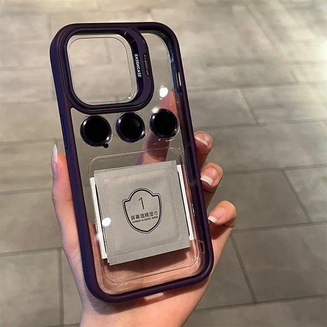 Metal Ring Lens Protector Phone Case for iPhone