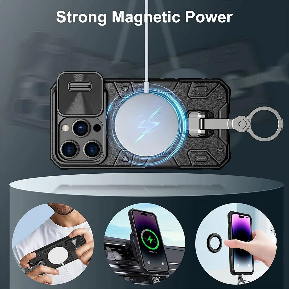 Premium Magnetic Armor pro case for iPhone