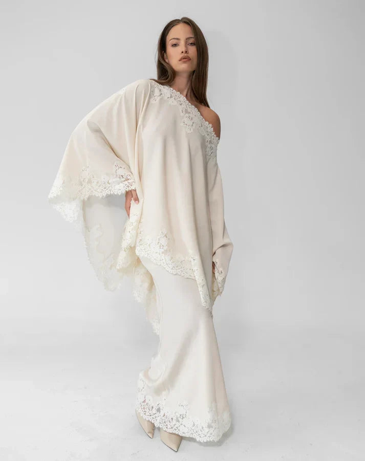 Elegant Lace Cape Set