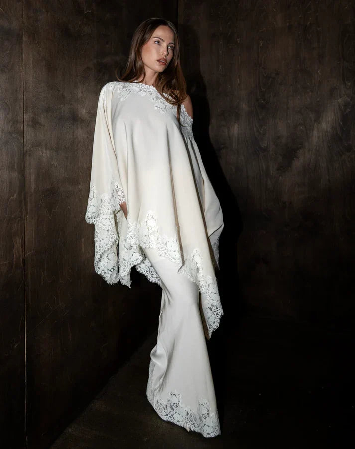 Elegant Lace Cape Set