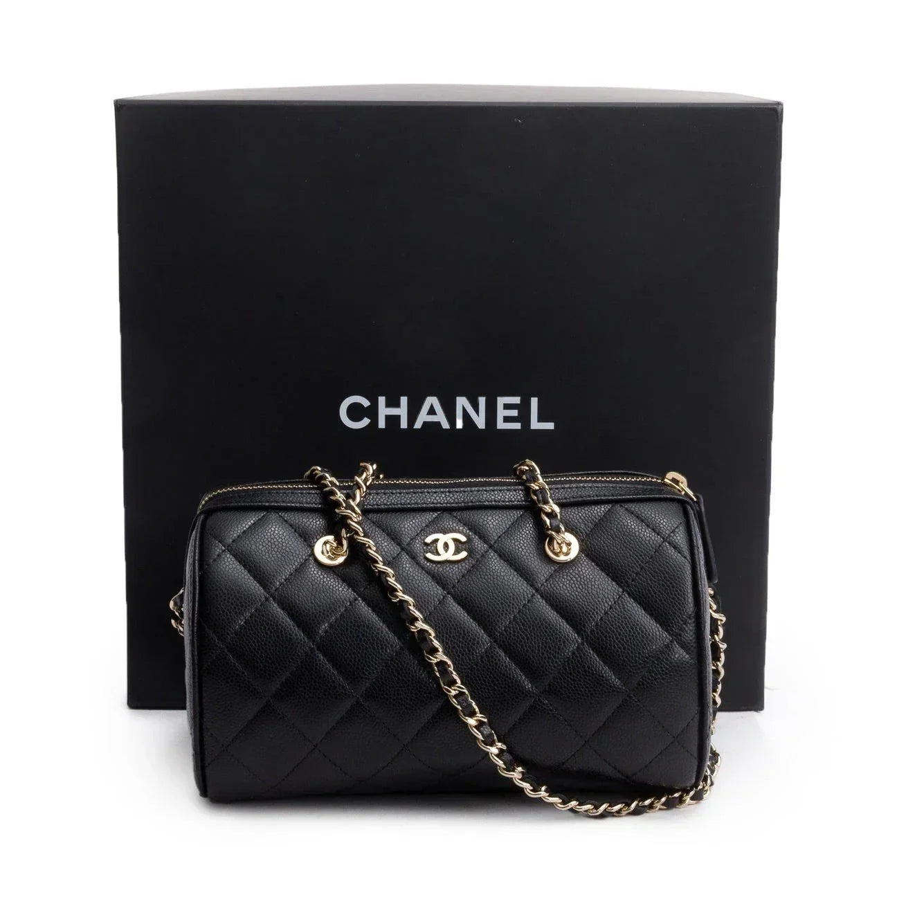 Chanel Black Crossbody Bowling Bag