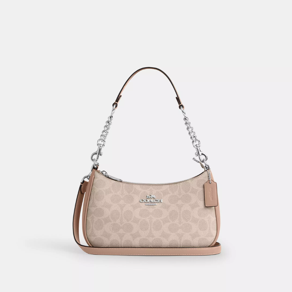 Coach Sand Teri Shoulder Bag In Signature Canvas