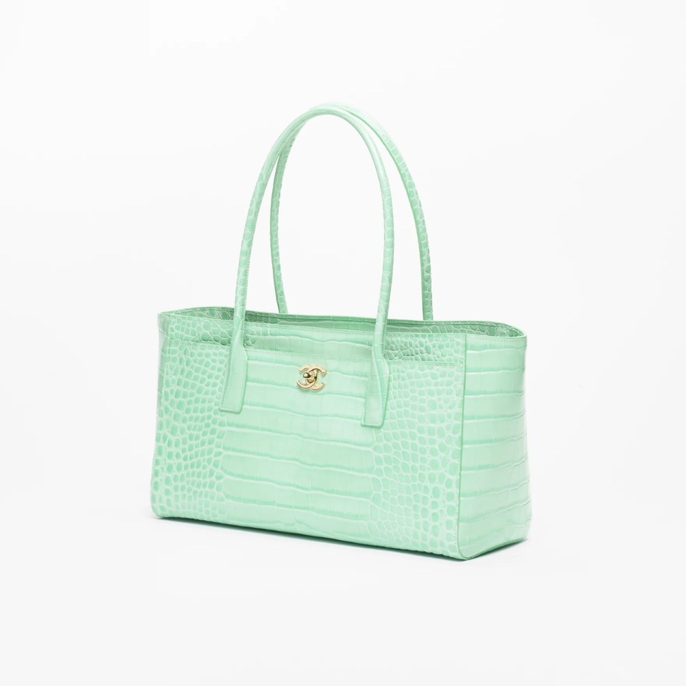 CHANEL Crocodile Croc Illusion Tote Shopping Bag