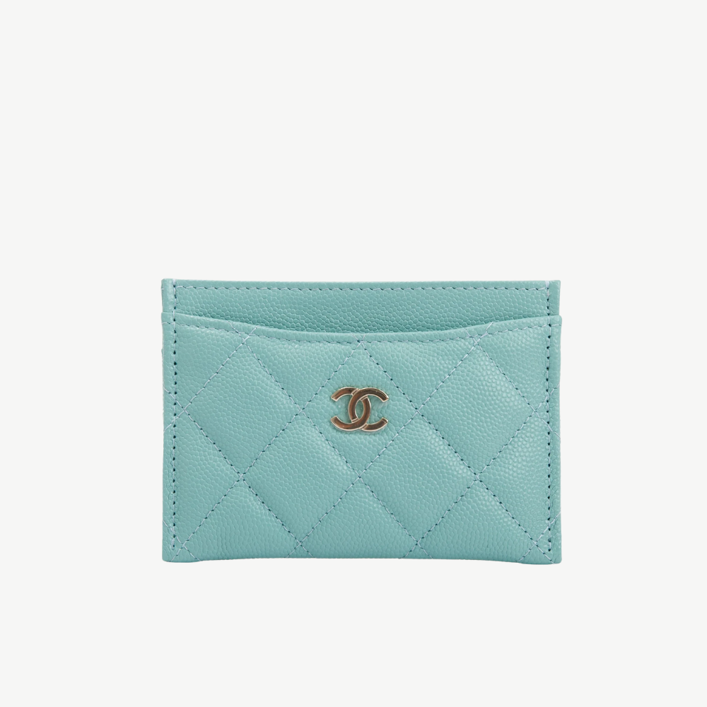 Chanel Tiffany Blue Classic Card Holder