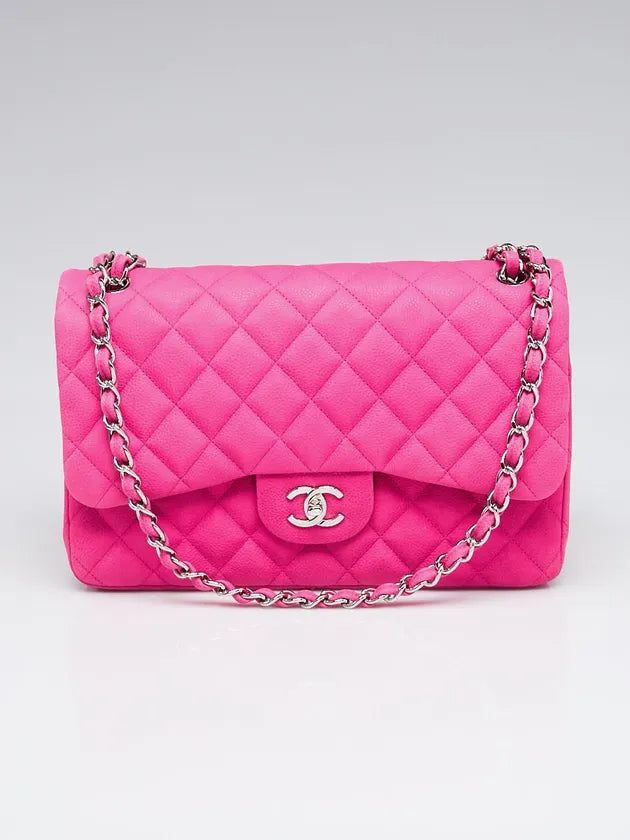 Chanel Pink Quilted Double Flap Bag