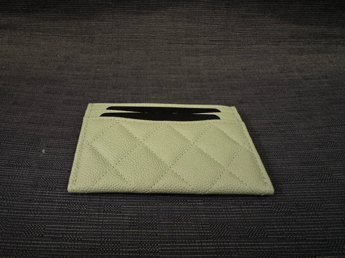 Chanel 24C Green Caviar Classic Card Case