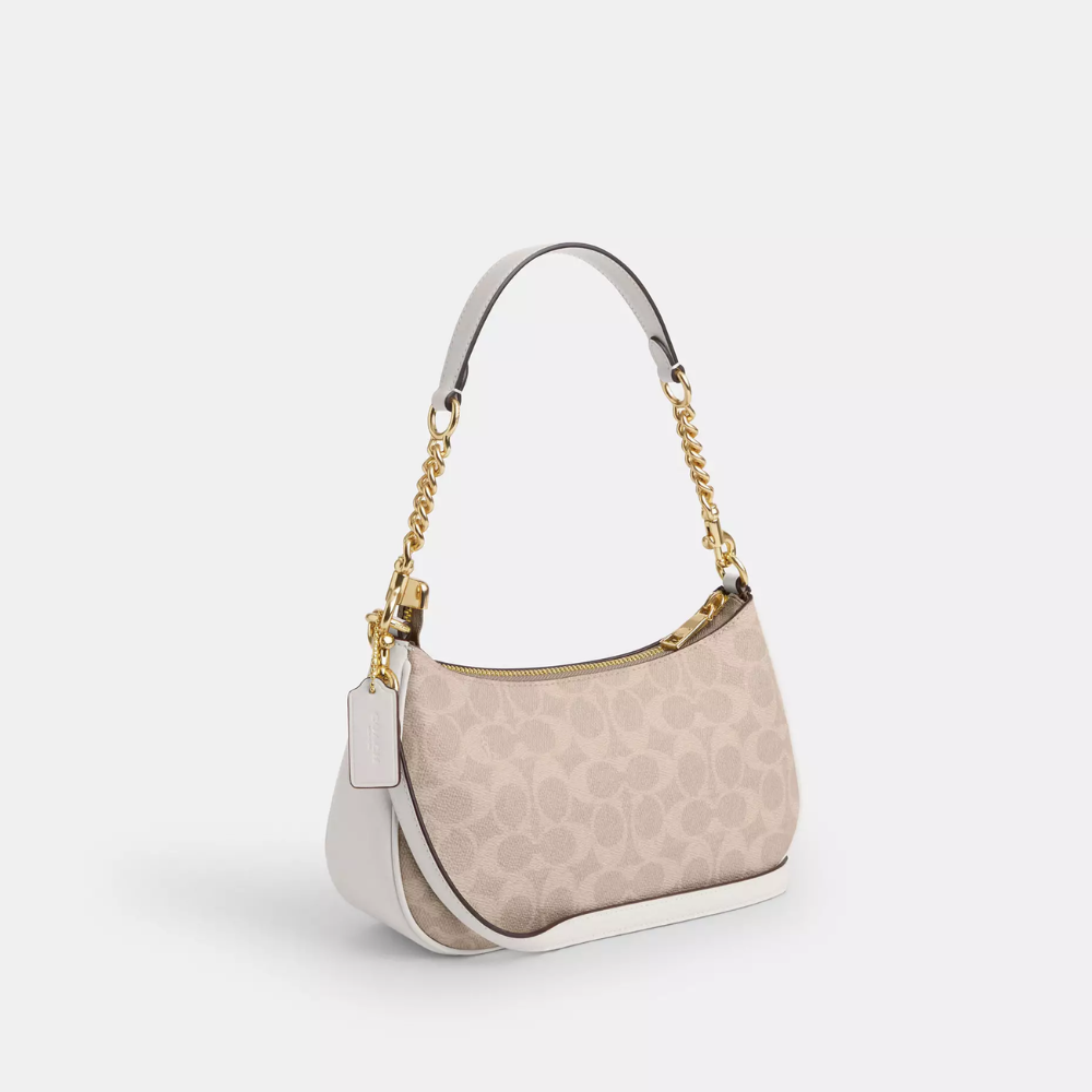 Coach Sand Teri Shoulder Bag In Signature Canvas
