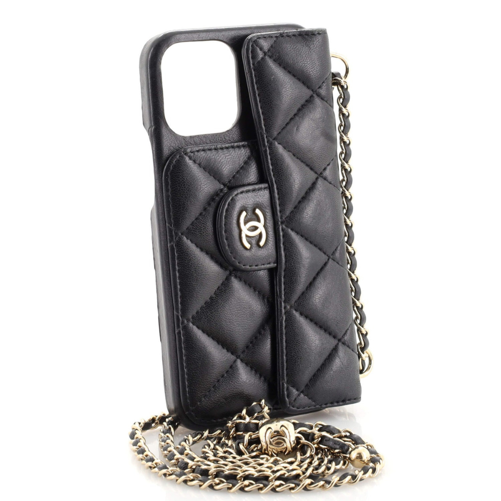 Chanel Classic Phone Case with Chain Quilted Lambskin