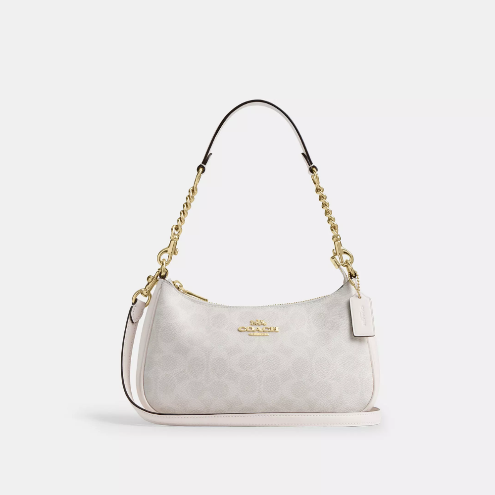 Coach Sand Teri Shoulder Bag In Signature Canvas