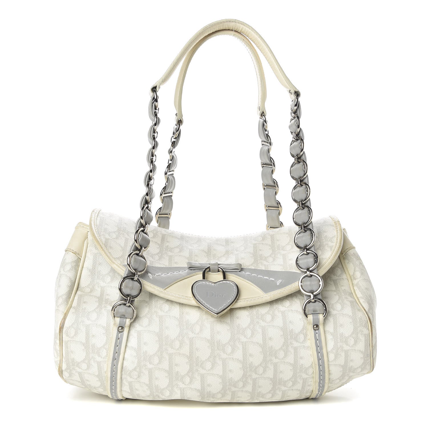 Christian Dior Monogram Romantique Trotter Bag Grey