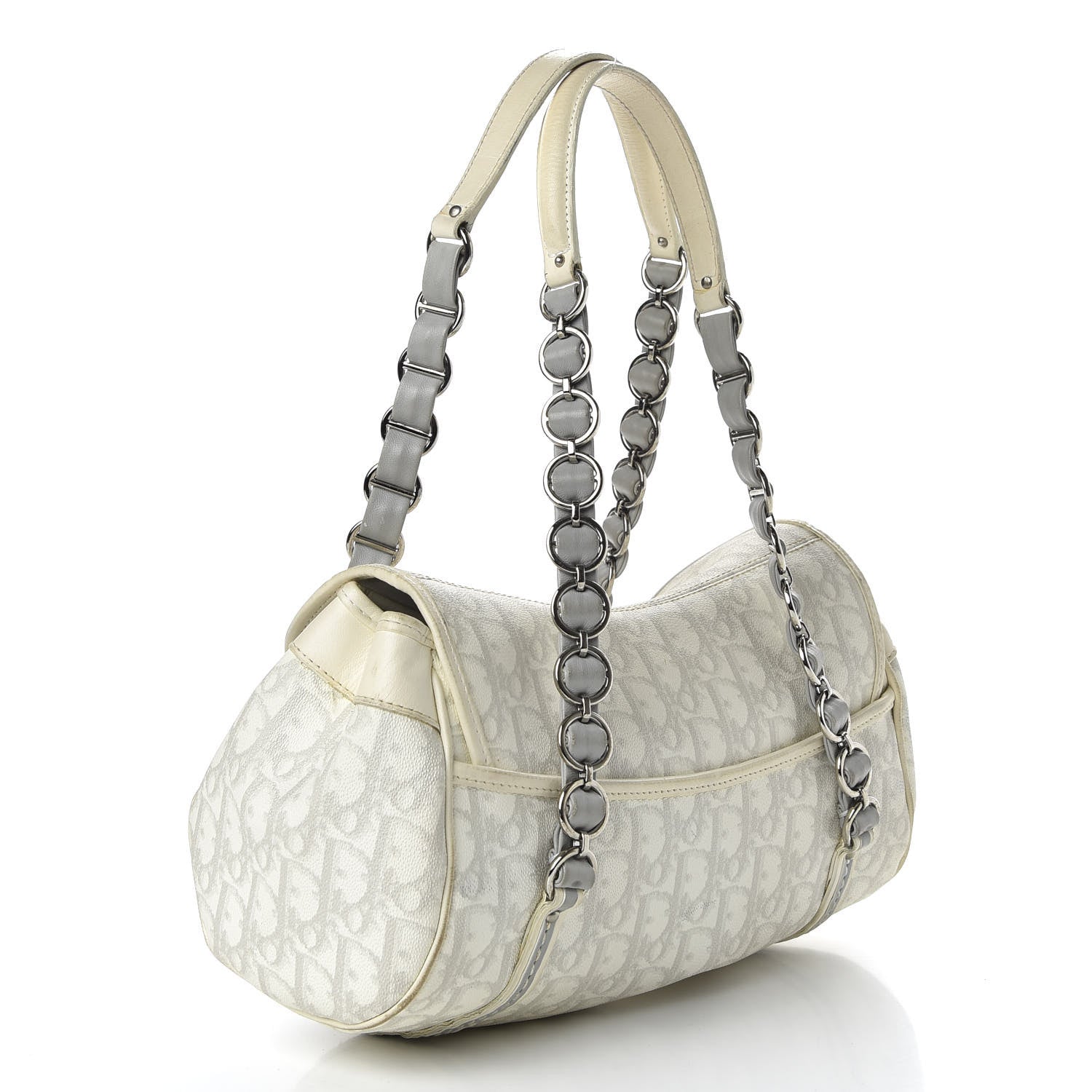 Christian Dior Monogram Romantique Trotter Bag Grey