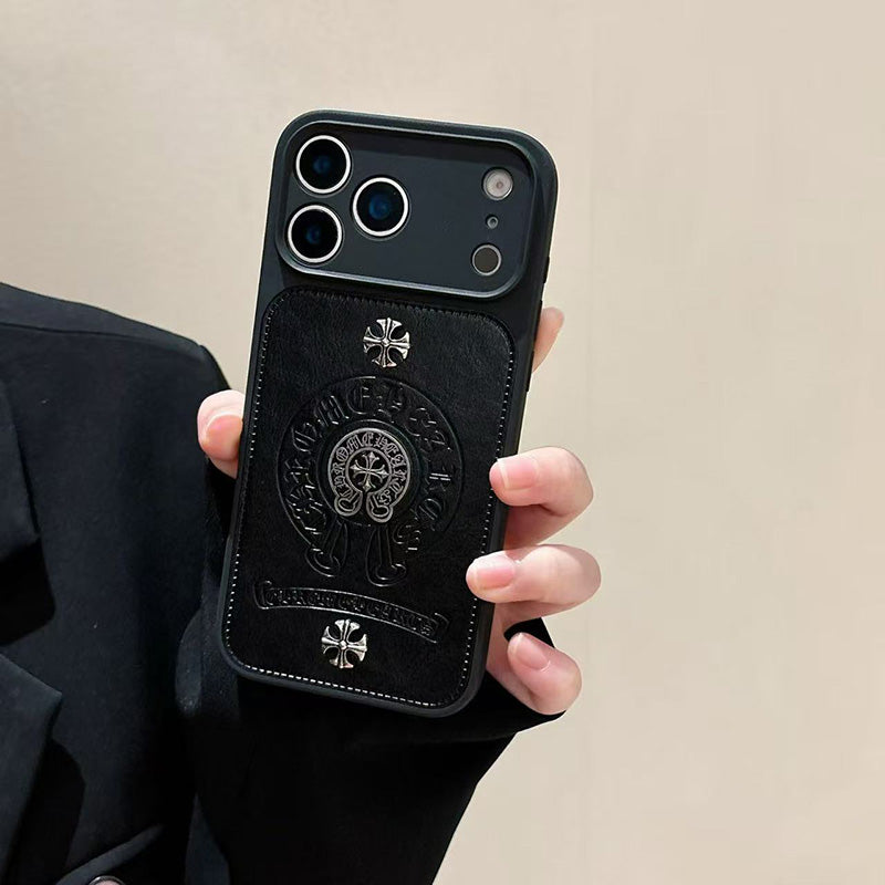 Gothic Cross Leather Phone Case