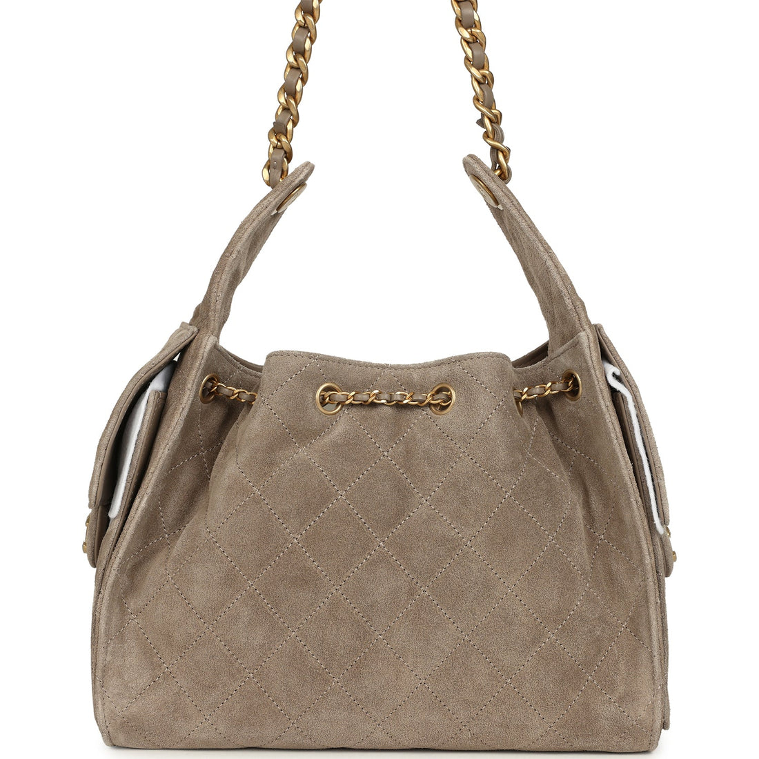 Chanel Small 25 Hobo Grey Suede