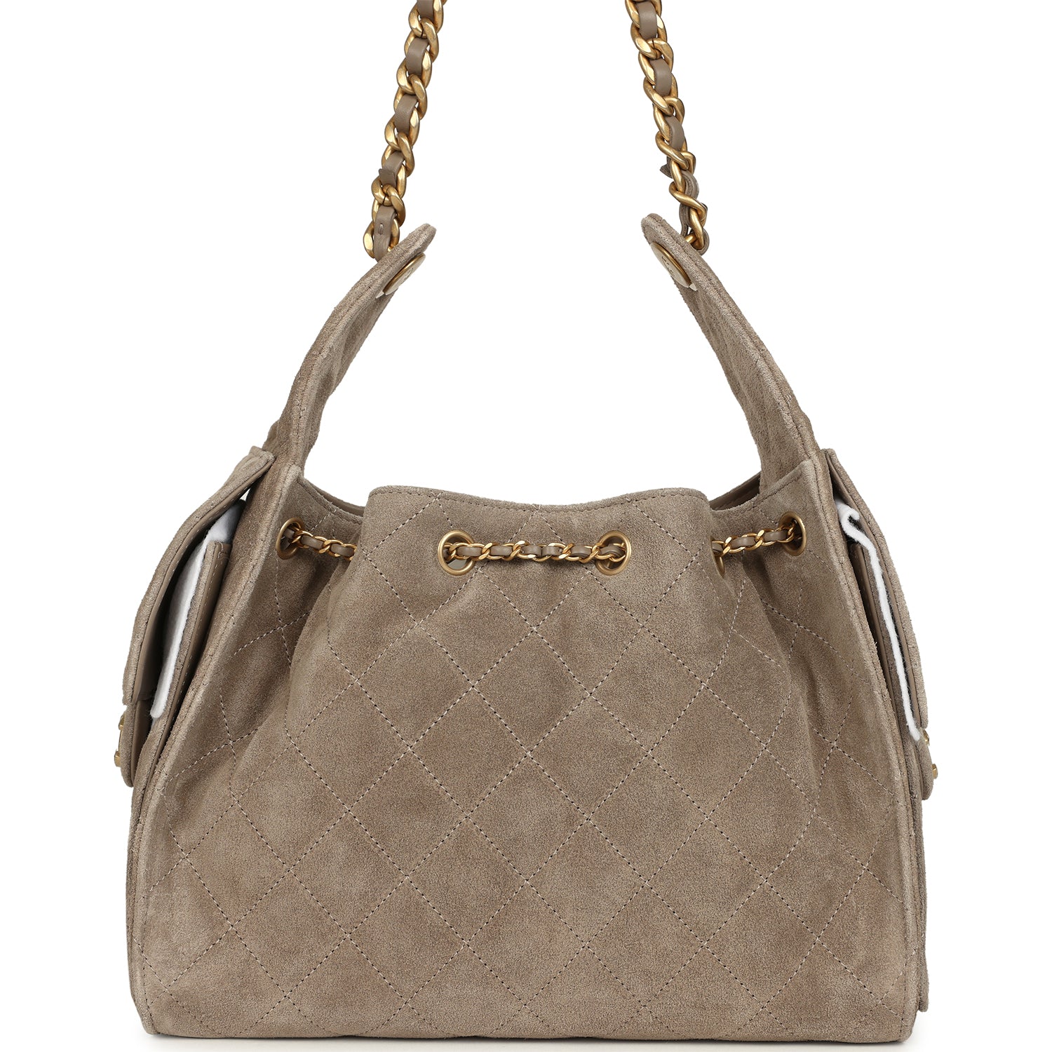 Chanel Small 25 Hobo Grey Suede