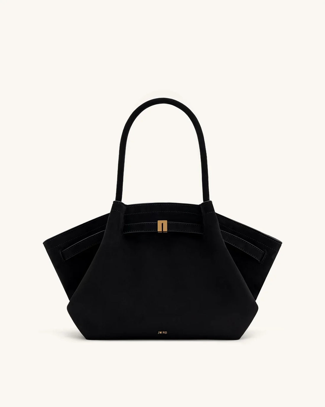 JW PEI - Hana Medium Faux Suede Tote Bag - Black