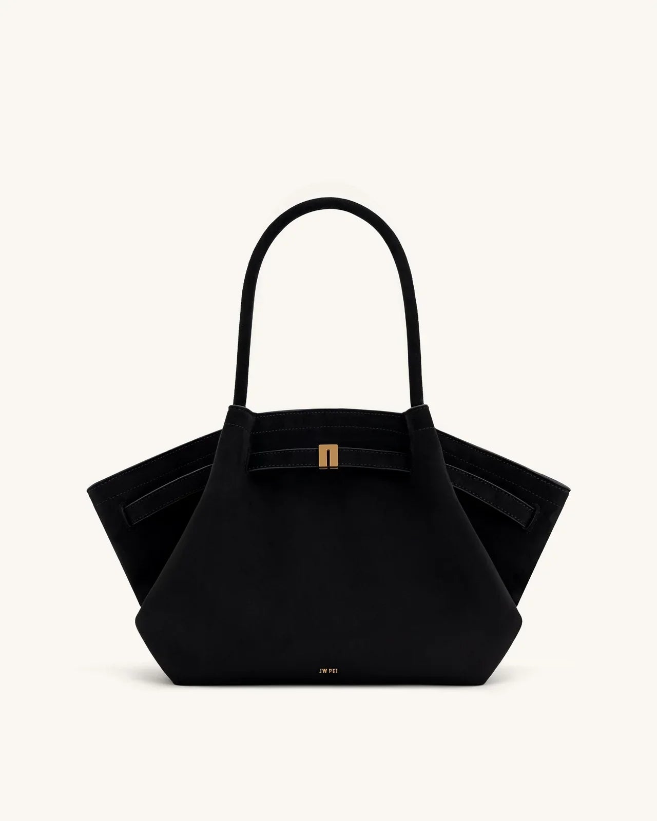 JW PEI - Hana Medium Faux Suede Tote Bag - Black