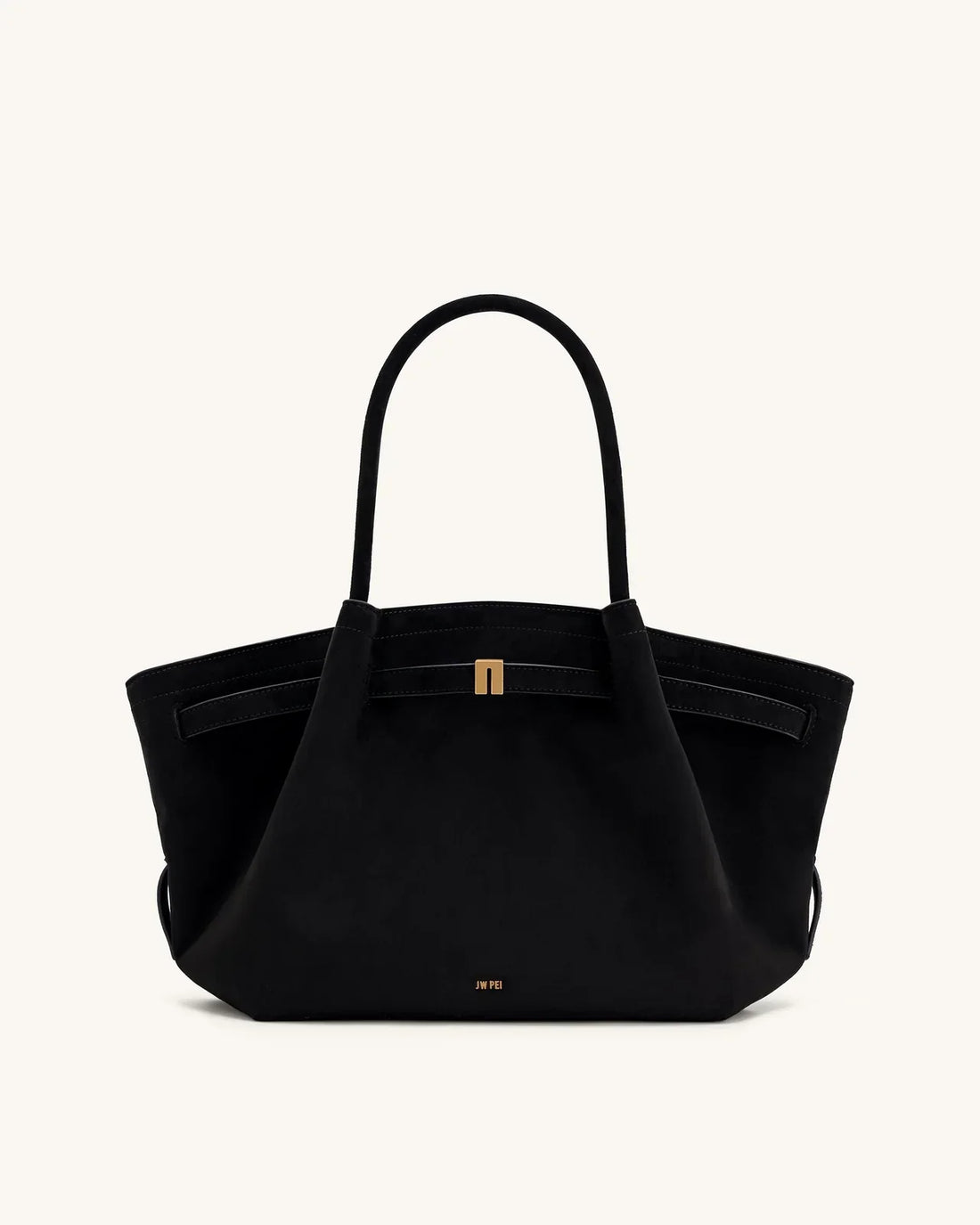 JW PEI - Hana Medium Faux Suede Tote Bag - Black