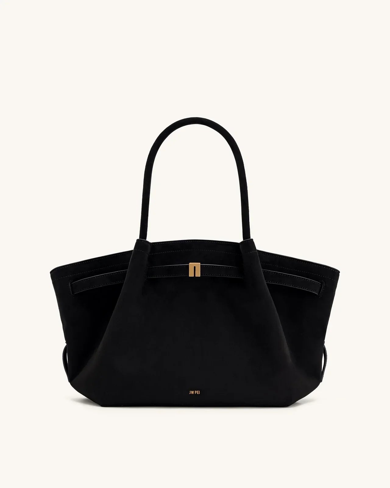 JW PEI - Hana Medium Faux Suede Tote Bag - Black