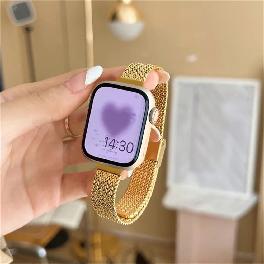 Metal Gold Strap For Apple Watch Series