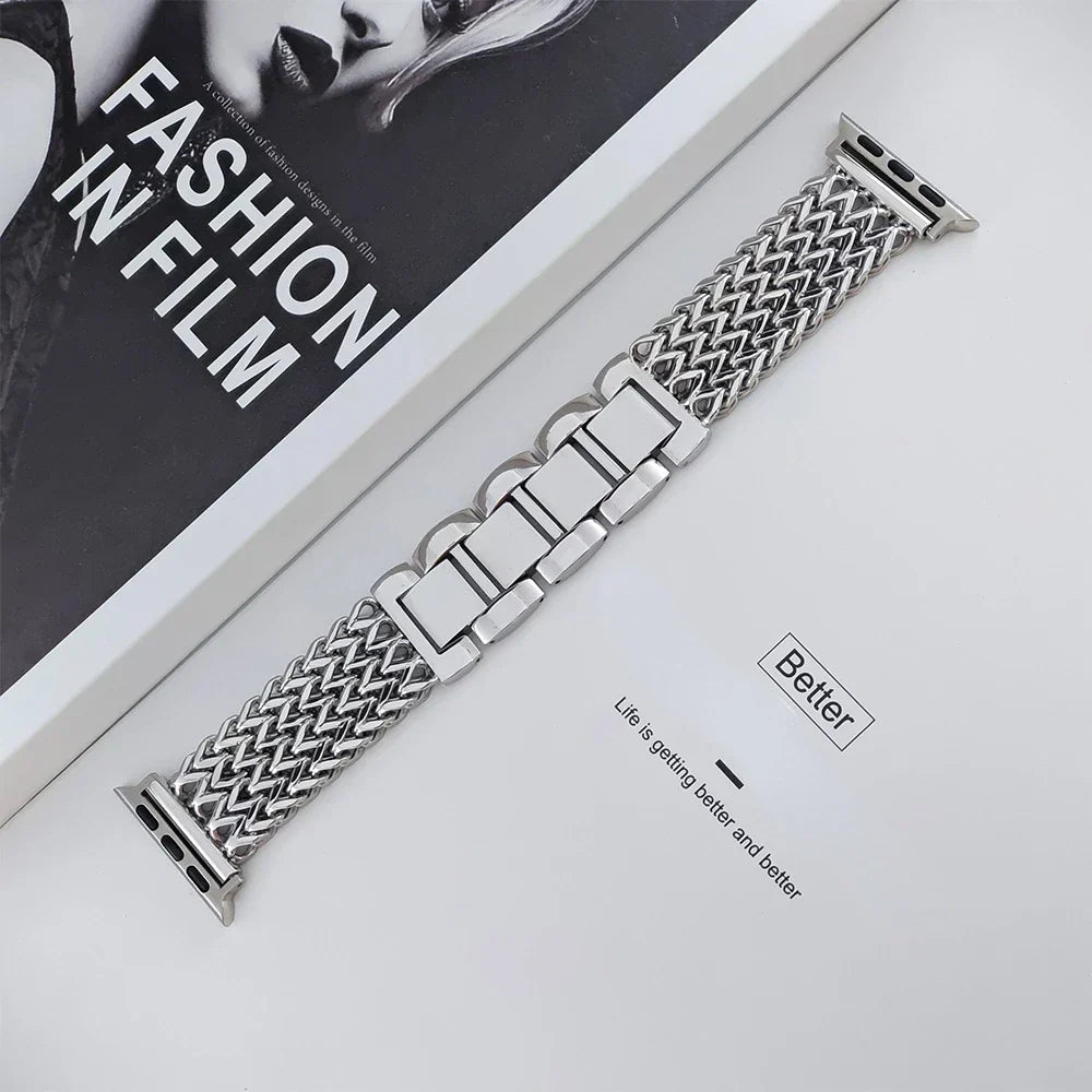 Braided Stainless Steel Strap For Apple Watch Series