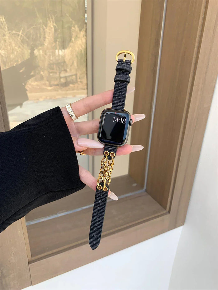 Slim Leather Strap For Apple Watch