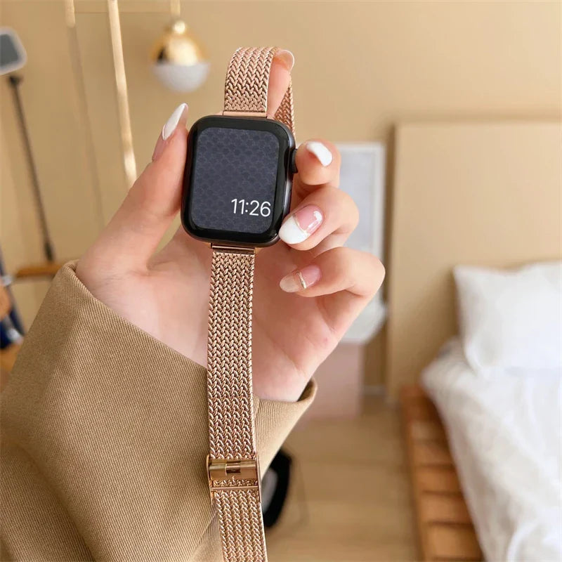 Metal Gold Strap For Apple Watch Series