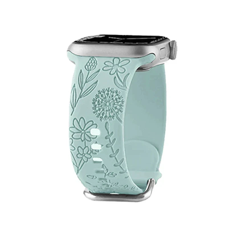 Floral Silicone Strap for Apple Watch