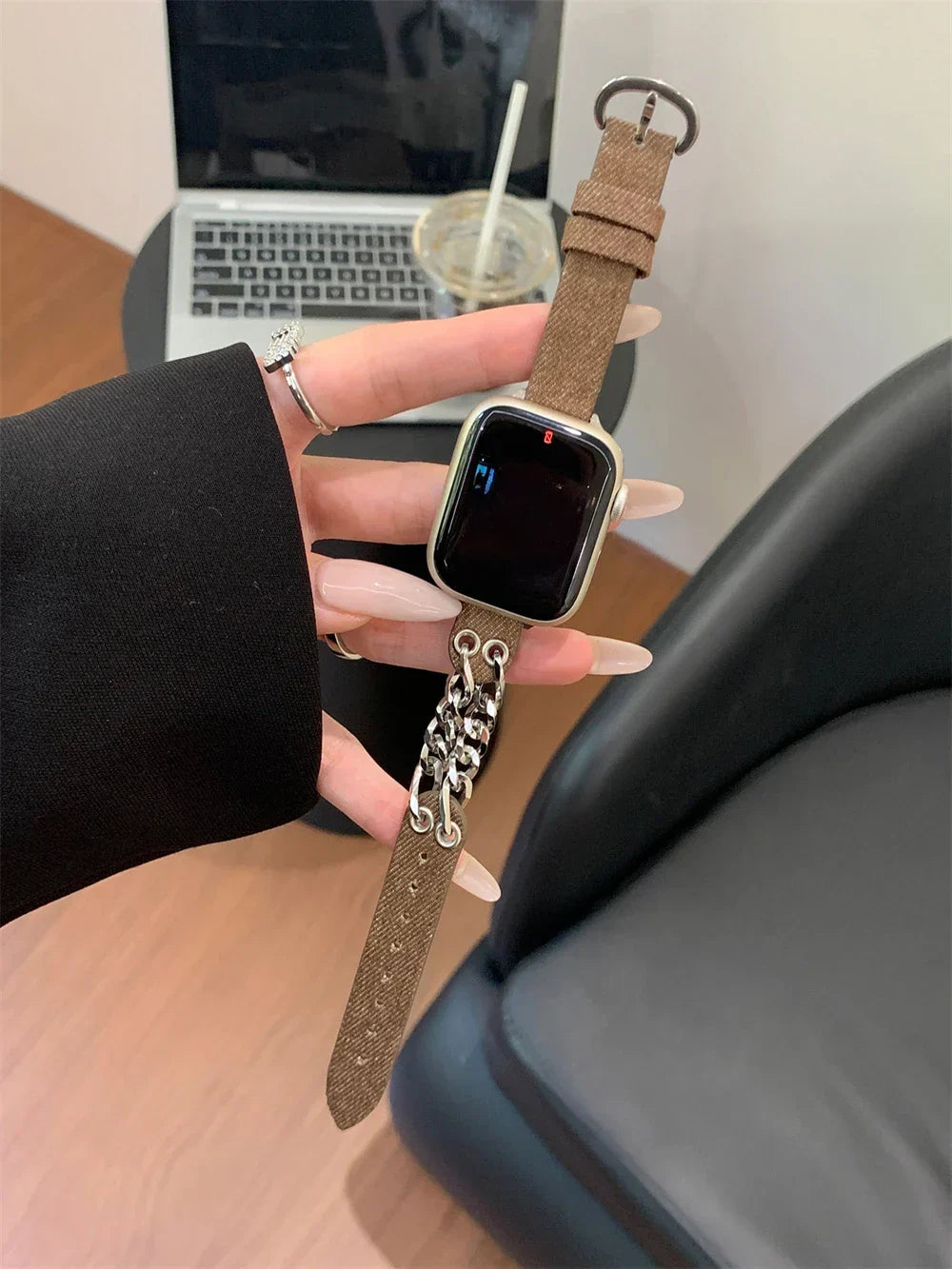 Slim Leather Strap For Apple Watch