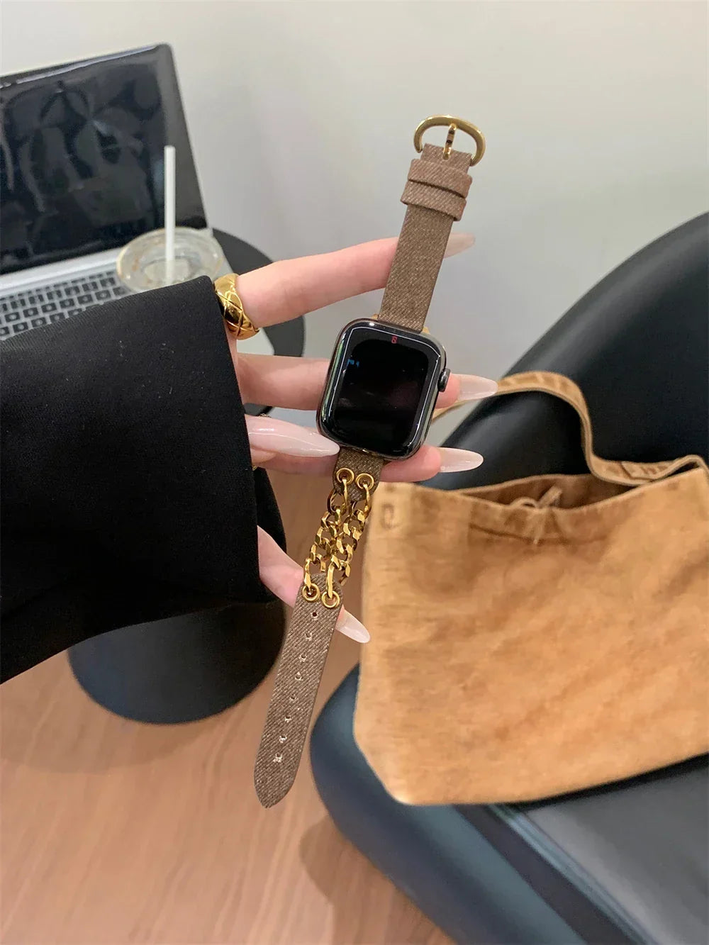 Slim Leather Strap For Apple Watch