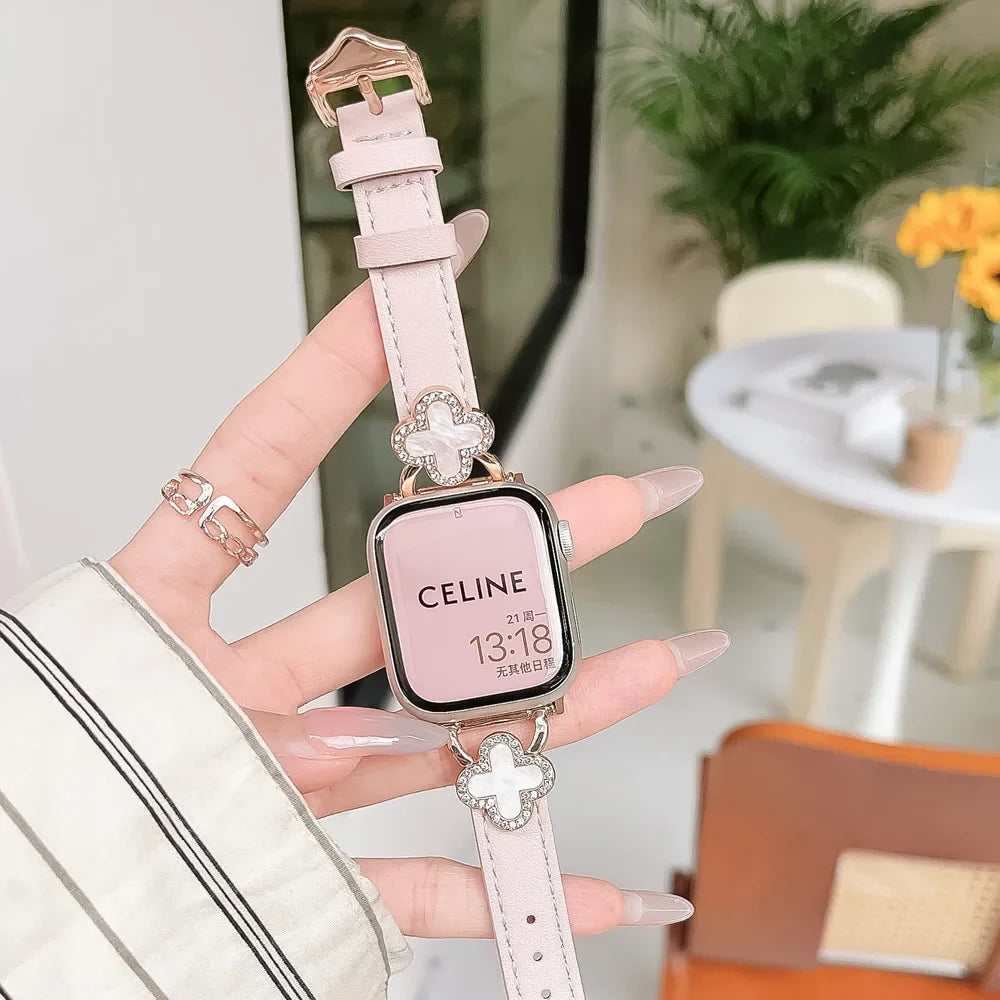Metal Leather Strap for Apple Watch