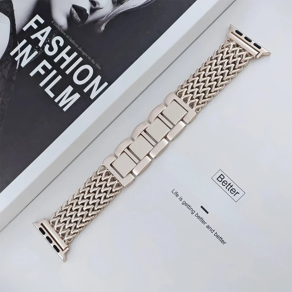Braided Stainless Steel Strap For Apple Watch Series