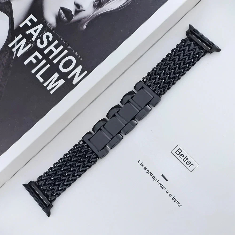 Braided Stainless Steel Strap For Apple Watch Series