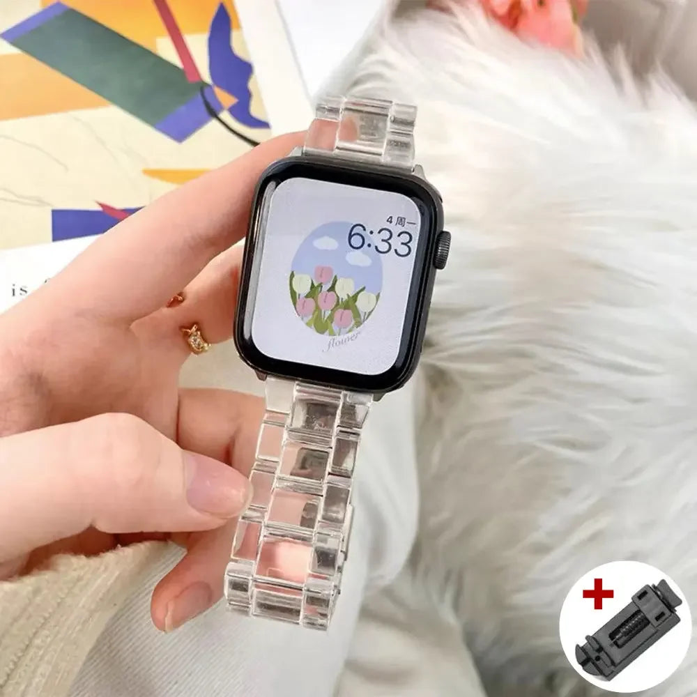 Resin Rainbow Strap for Apple Watch Series