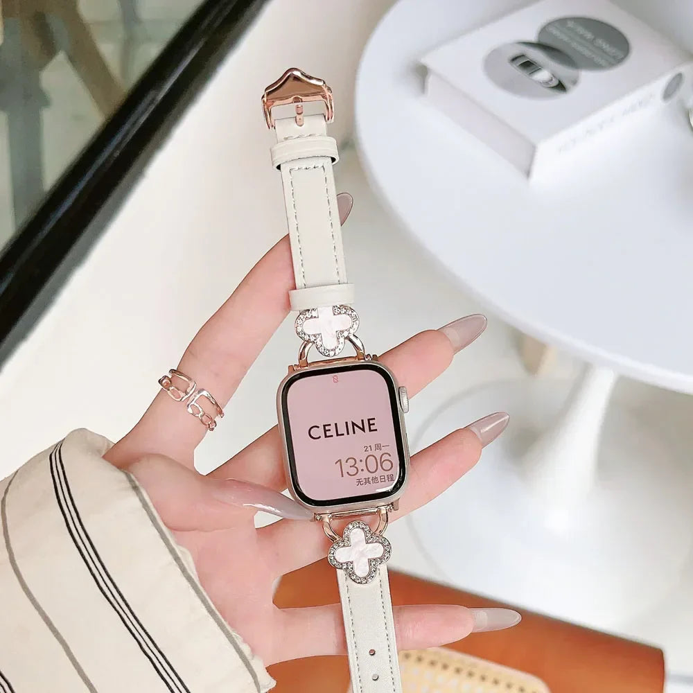Metal Leather Strap for Apple Watch