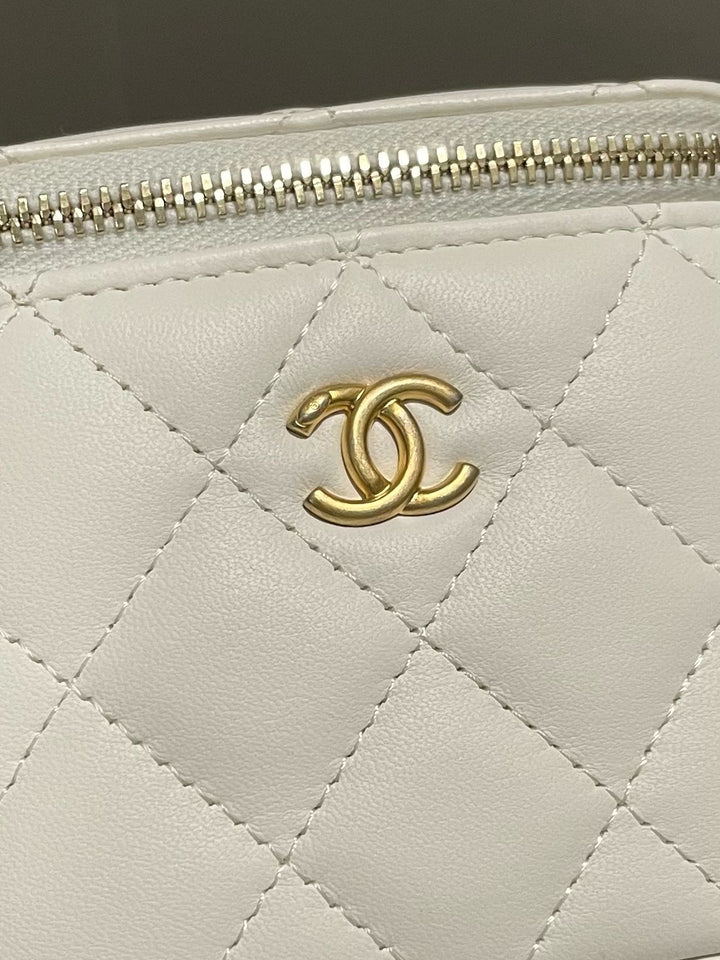 Chanel Quilted Pearl Crush Mini Vanity Cube