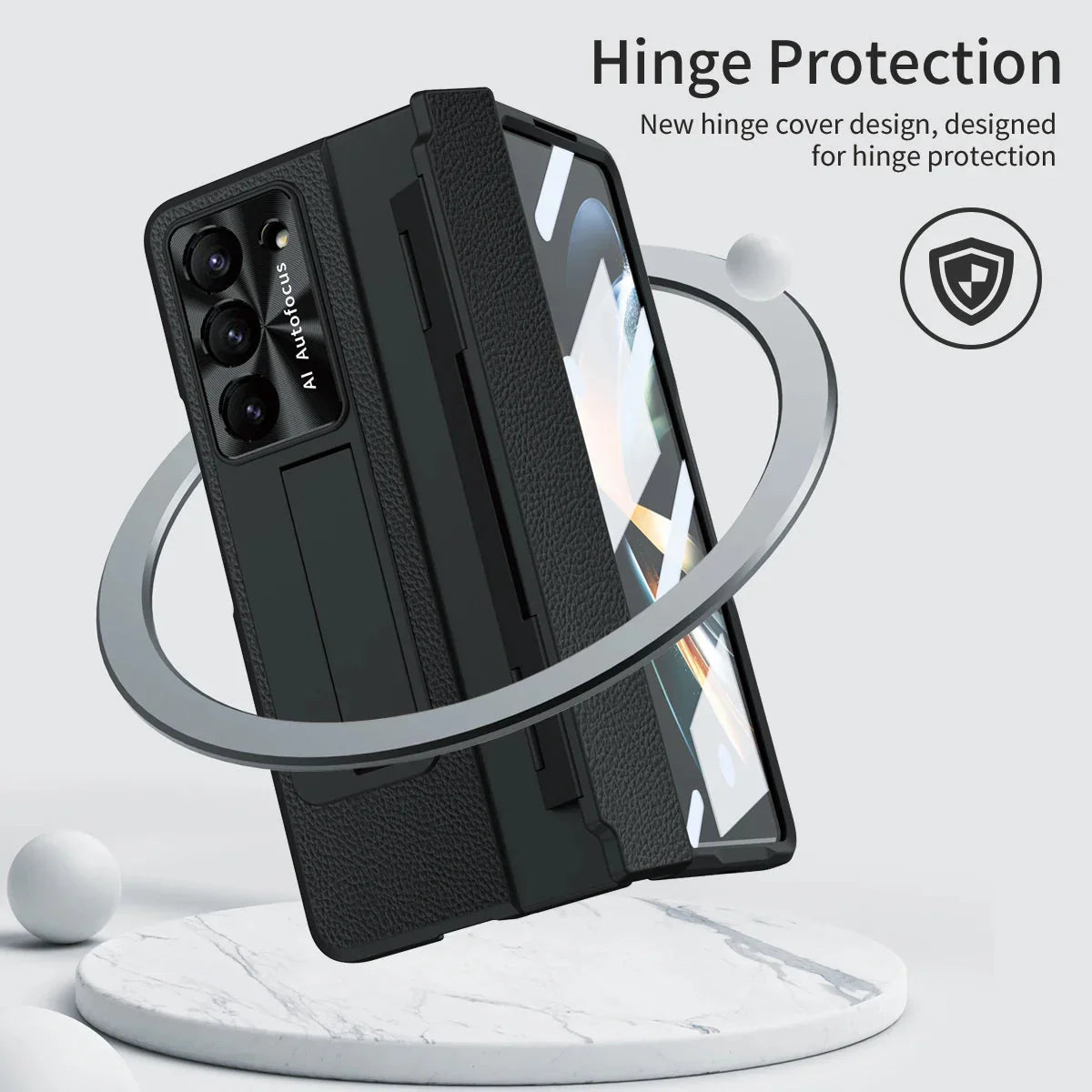 BEIPHONE™｜Plating Leather Stand Case for Samsung Galaxy Z Fold 6