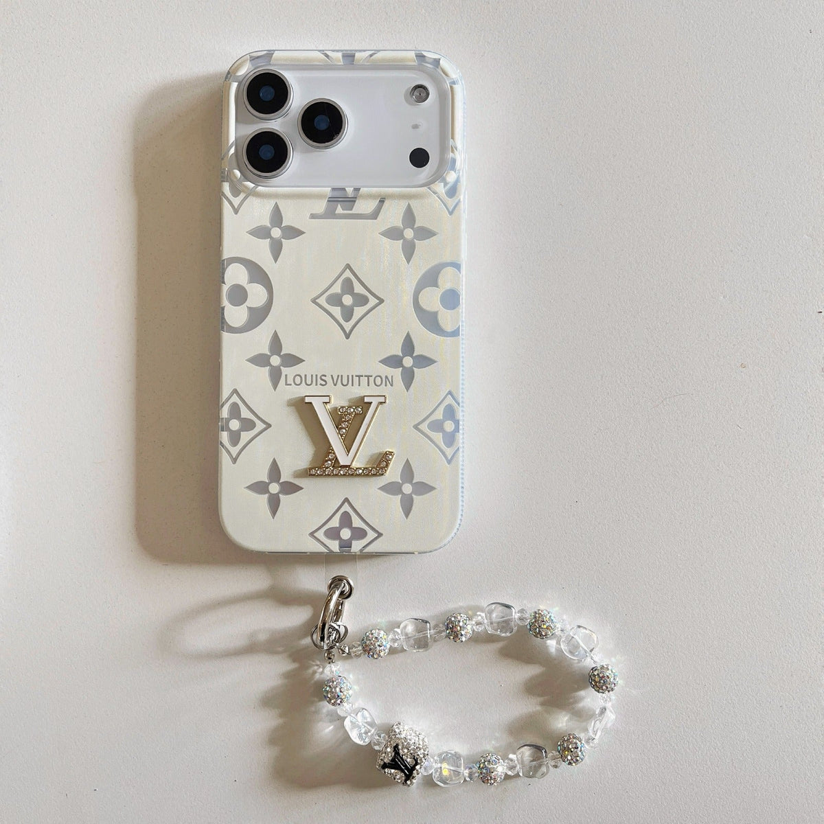 Crystal Monogram Case — Clear Elegance with a Sparkling Touch